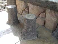 Tree Stumps made from Cement 