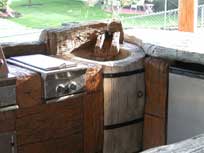 Corner Barrel Sink