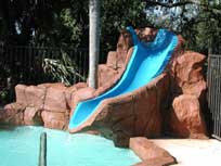 Fiberglass Slide in Rock